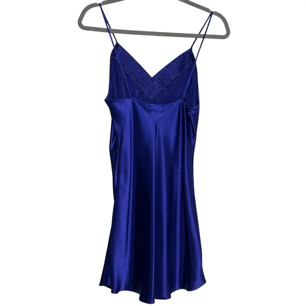 Vintage Purple Satin Slip Dress Size S